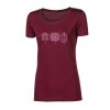 triko krátké dámské Progress VINKA TREES merino vínový melír (Varianta L)