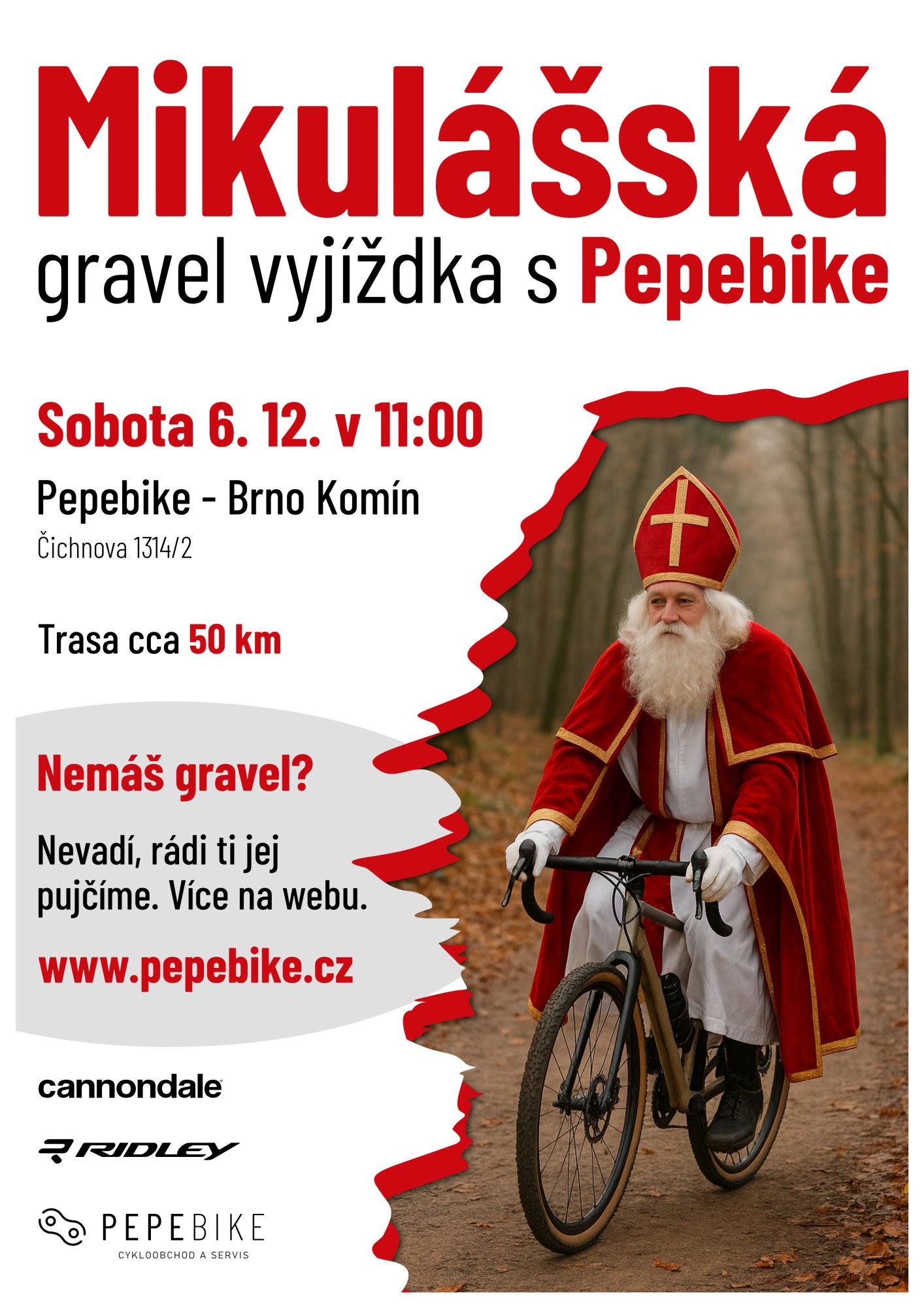 Mikulášská gravel vyjížďka s Pepebike 🚴‍♂️🎅
