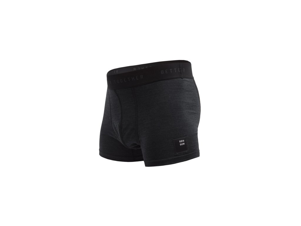 Pánské funkční trenky Sensor Merino Cordura - Černá