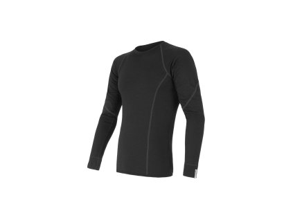 Pánské funkční triko Sensor Merino Active dl.rukáv - černá