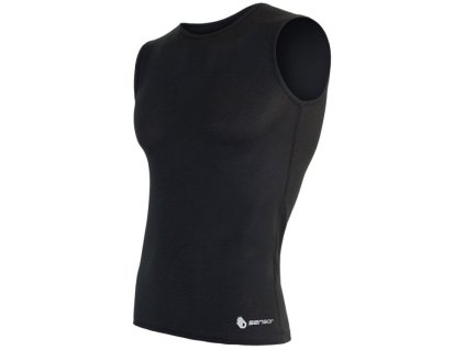 Pánské funkční triko Sensor Coolmax Air bez rukávů - Černá