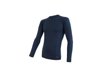 Pánské funkční triko Sensor Merino DF dl.rukáv - deep blue