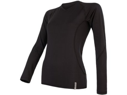 Dámské funkční triko Sensor Coolmax Tech dl.rukáv - Černá