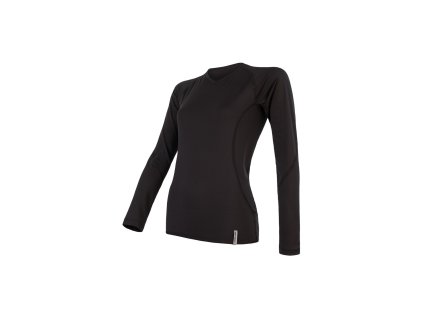 Dámské funkční triko Sensor Coolmax Tech dl.rukáv - černá