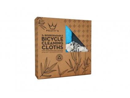 Sada utěrek Peaty's bamboo bicycle cleaning cloths (balení 3ks)