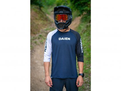 Dres Men's jersey Invert 3/4 sleeve - tm. modrá