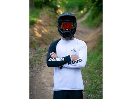 Dres DAIEN Men's jersey - Mini - Long sleeve - bílo černé