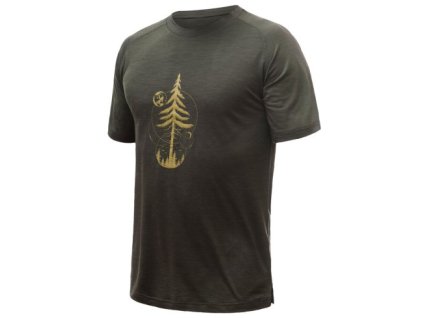 Pánské funkční triko Sensor Merino Air PT Earth kr.rukáv - Olive green