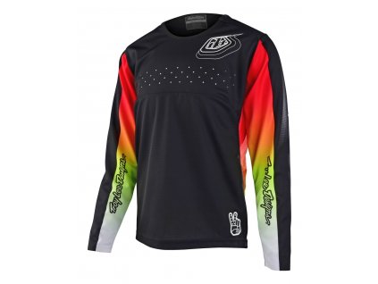 Dětský dres TLD s dlouhým rukávem SPRINT RICHTER - BLACK