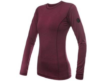 Dámské funkční triko Sensor Merino Air dl.rukáv - Port red