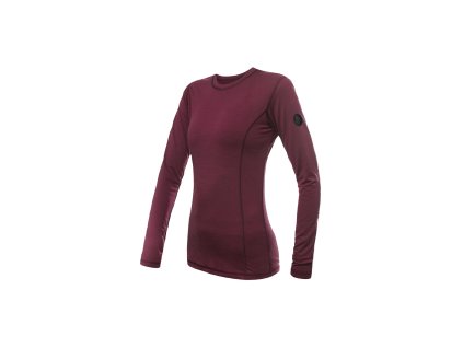 Dámské funkční triko Sensor Merino Air dl.rukáv - port red