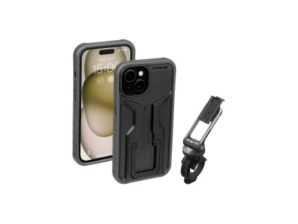 Obal na telefon Topeak RideCase pro iPhone 15 - Černá/šedá
