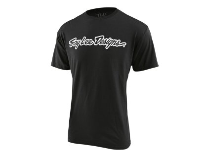 Dětské triko s krátkým rukávem Troy Lee Designs Signature - Black