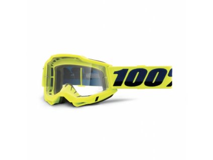 Brýle 100% ACCURI 2 OTG Goggle - Fluo/Yellow - Clear Lens