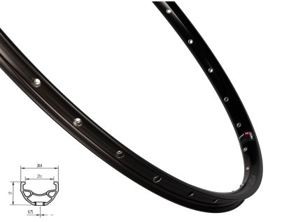 Ráfek MACH1 KARMA DISC 559 x 21, 32 děr, černý