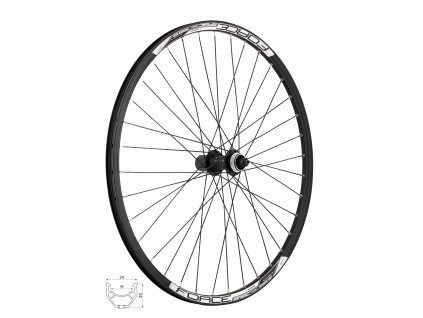 Zapletené kolo FORCE BASIC DISC 559x18 FHM3050-CL 36d zadní