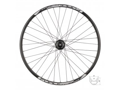 Zapletené kolo zadní FORCE BASIC DISC 559x19 FHM475 6d 36d