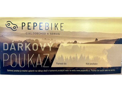 Dárkový poukaz Pepebike