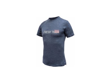 Pánské funkční triko s krátkým rukávem Fresh Trash Merino tencel logo 2.0 - Blue