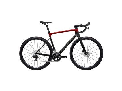 Ridley Falcn Sram Rival AXS - Carbon / Candy Red Metallic / Silver