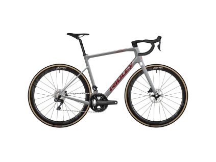 RIDLEY kolo GRIFN Ultegra Di2 Battleship Grey/Candy Red Metallic (Velikost L)