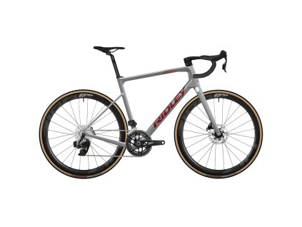 RIDLEY kolo GRIFN Rival AXS Battleship Grey/Candy Red Metallic (Velikost M)