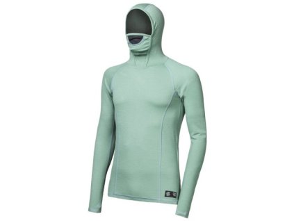 Pánské funkční triko Sensor Merino DF dl.rukáv s kapucí - Basil green