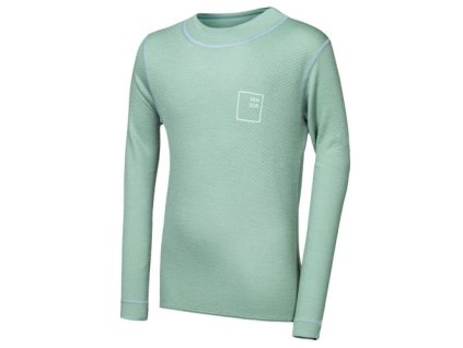 Juniorské funkční triko Sensor Merino DF Logo UP dl.rukáv - Basil green