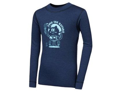 Dětské funkční triko Sensor Merino DF Planet dl.rukáv - Deep blue
