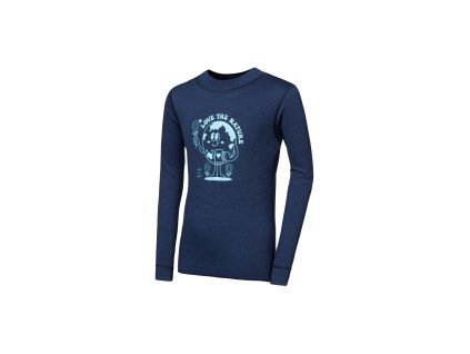 Dětské funkční triko Sensor Merino DF Planet dl.rukáv - deep blue