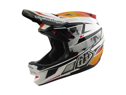 Integrální přilba Troy Lee Designs D4 Composite MIPS - lined up white