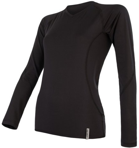 Dámské funkční triko Sensor Coolmax Tech dl.rukáv - Černá