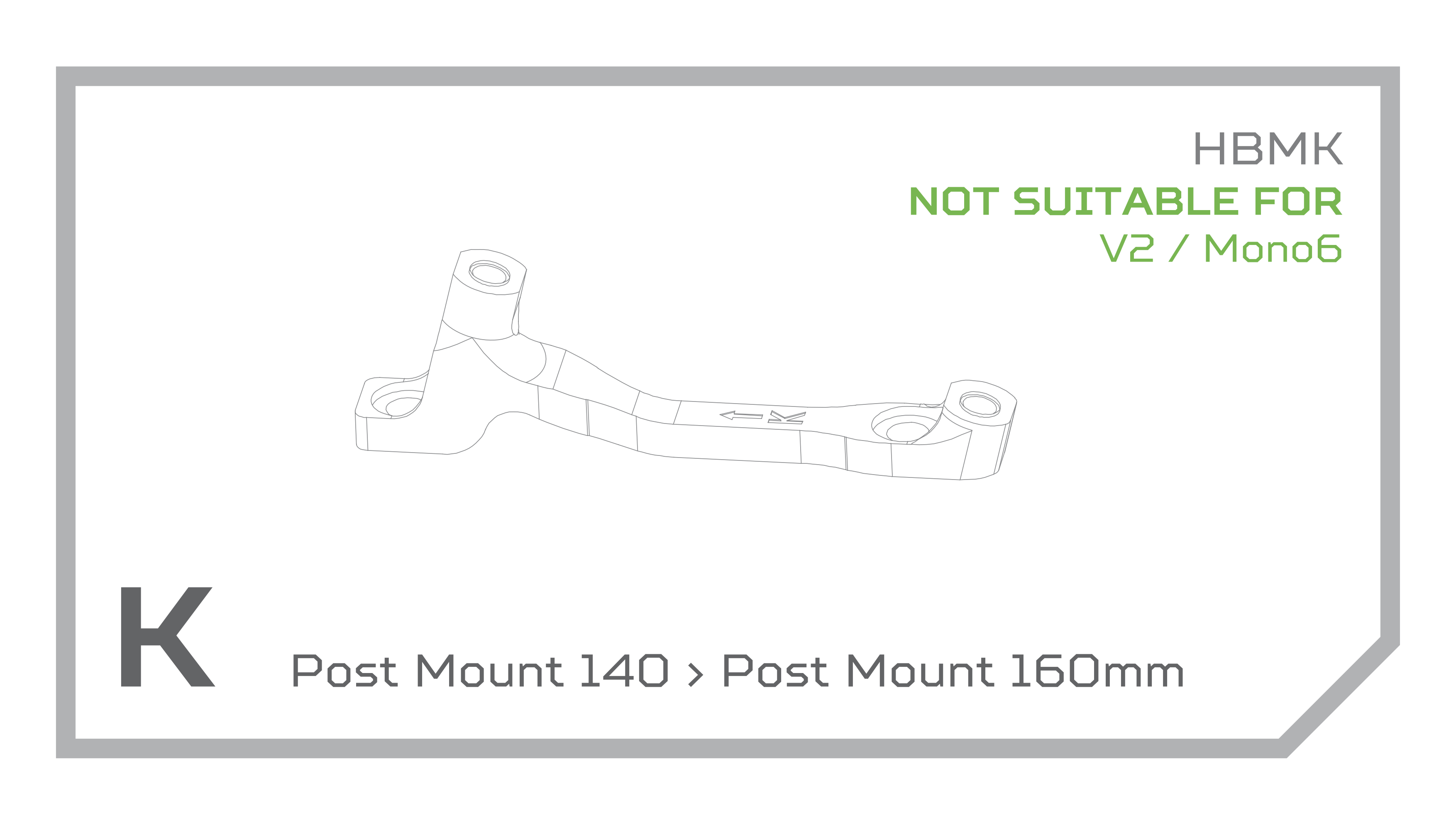 Adaptér brzd Hope - PM Typ: K, Barevná varianta: Černá