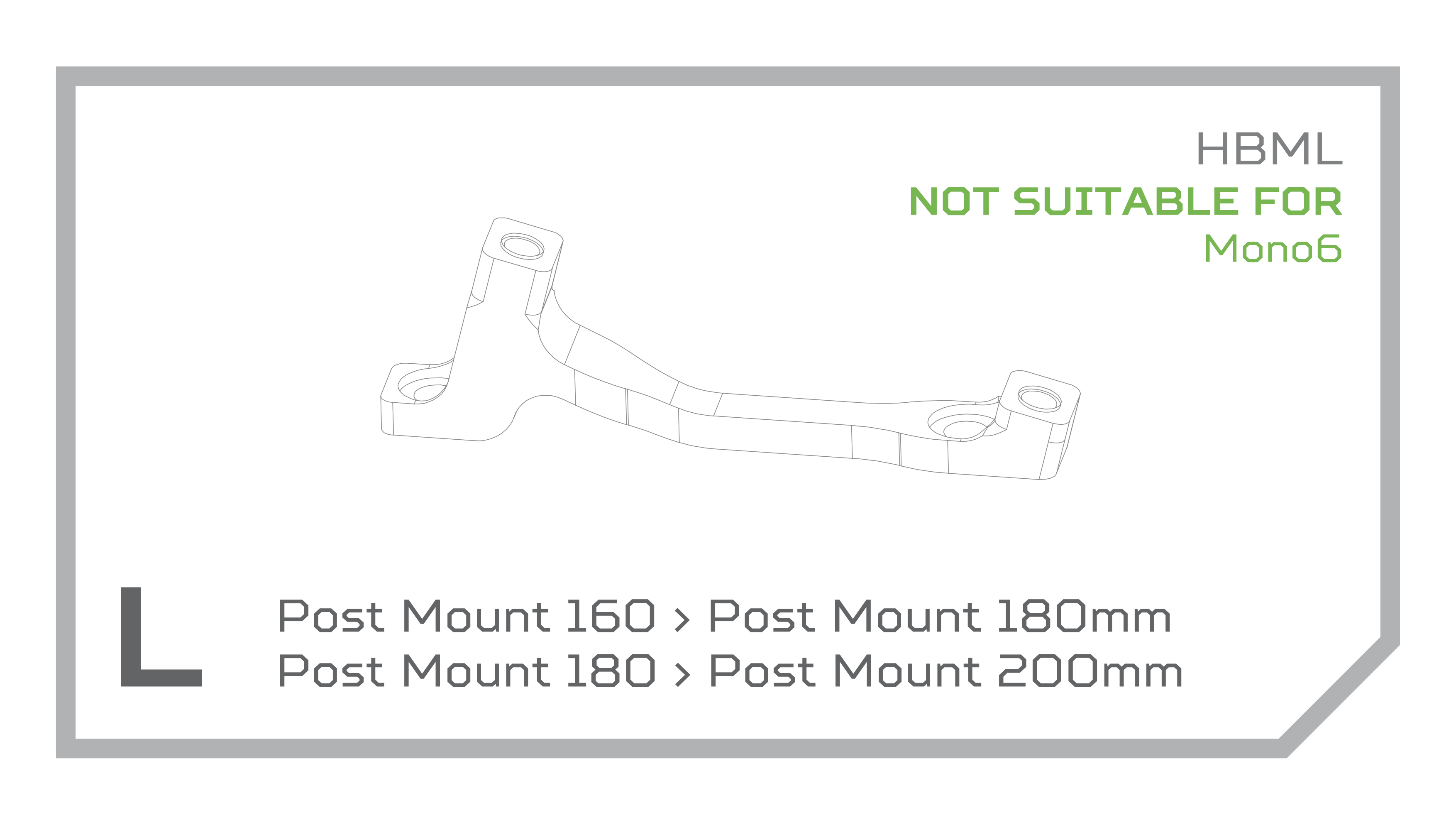 Adaptér brzd Hope - PM Typ: L, Barevná varianta: Černá