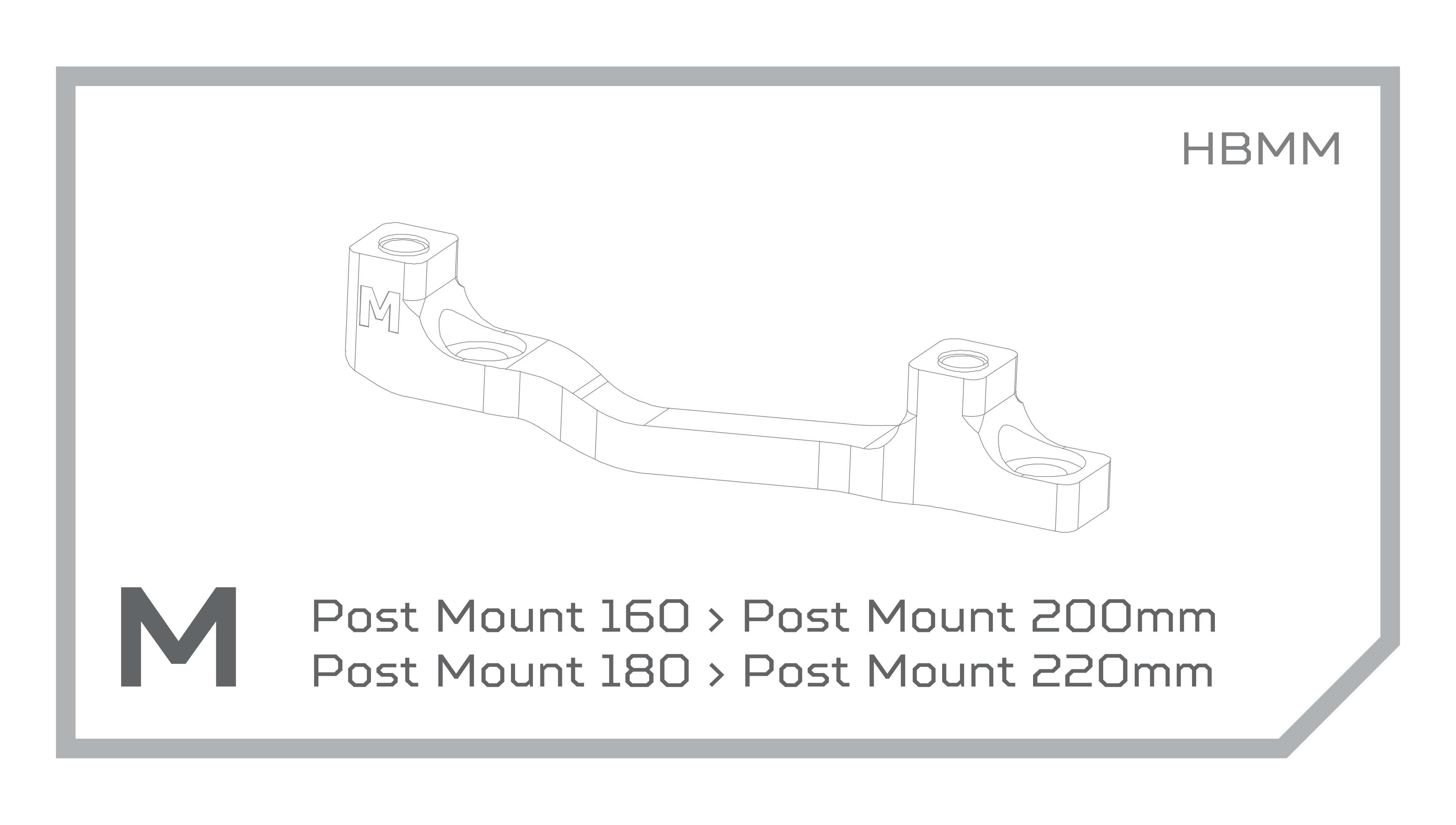 Adaptér brzd Hope - PM Typ: M, Barevná varianta: Stříbrná
