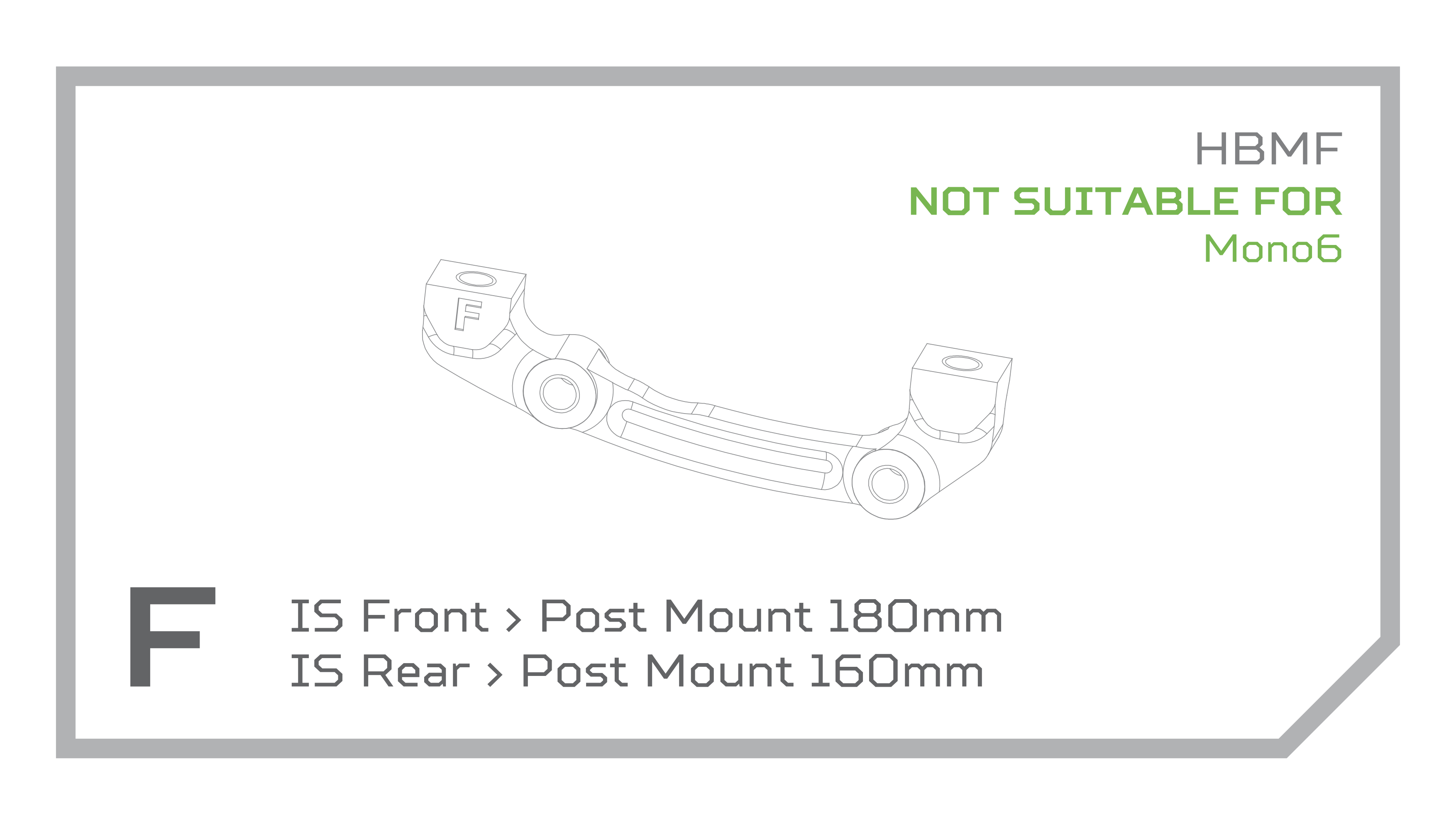 Adaptér brzd Hope - IS Typ: F, Barevná varianta: Stříbrná