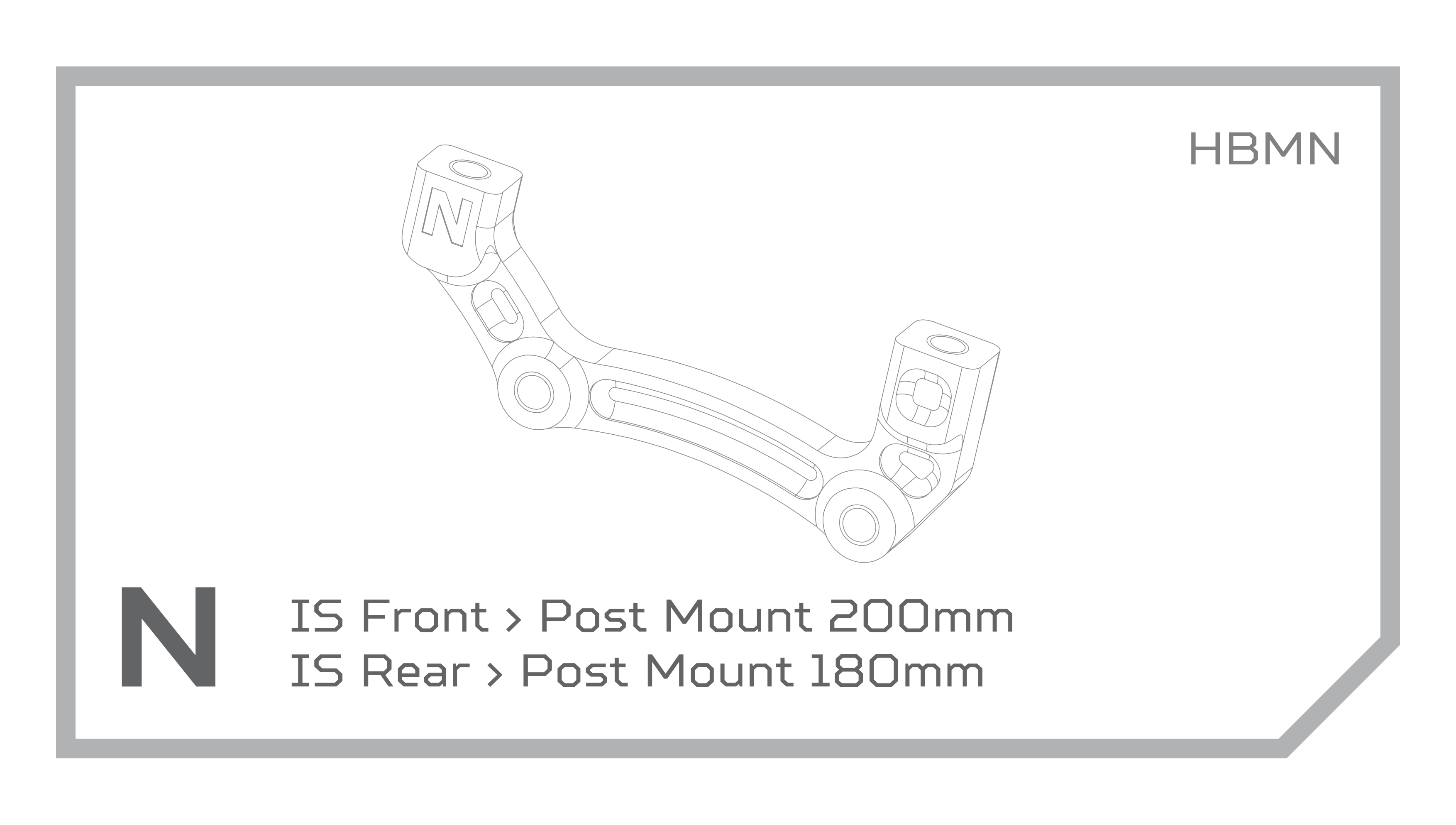Adaptér brzd Hope - IS Typ: N, Barevná varianta: Stříbrná