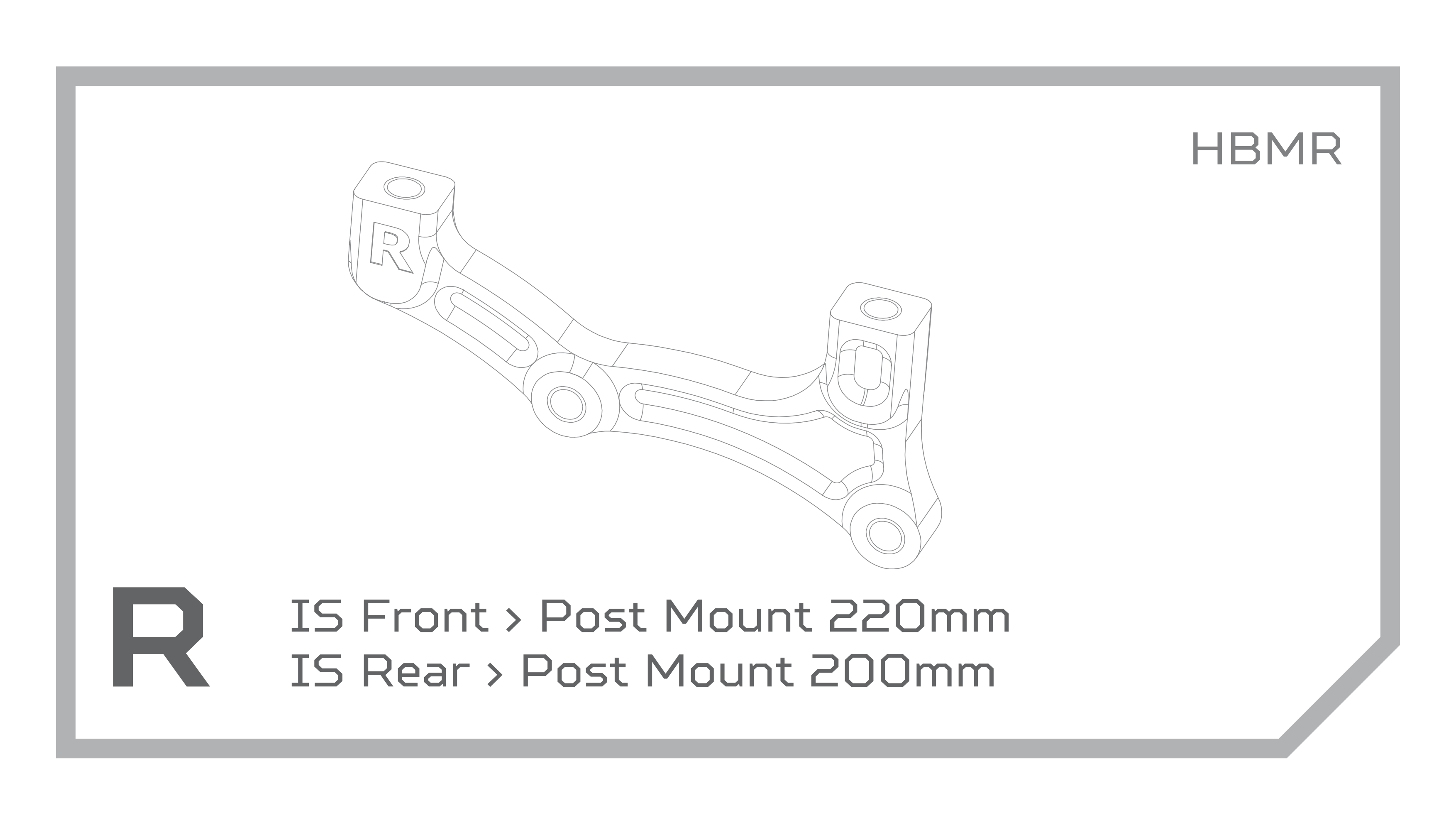 Adaptér brzd Hope - IS Typ: R, Barevná varianta: Stříbrná