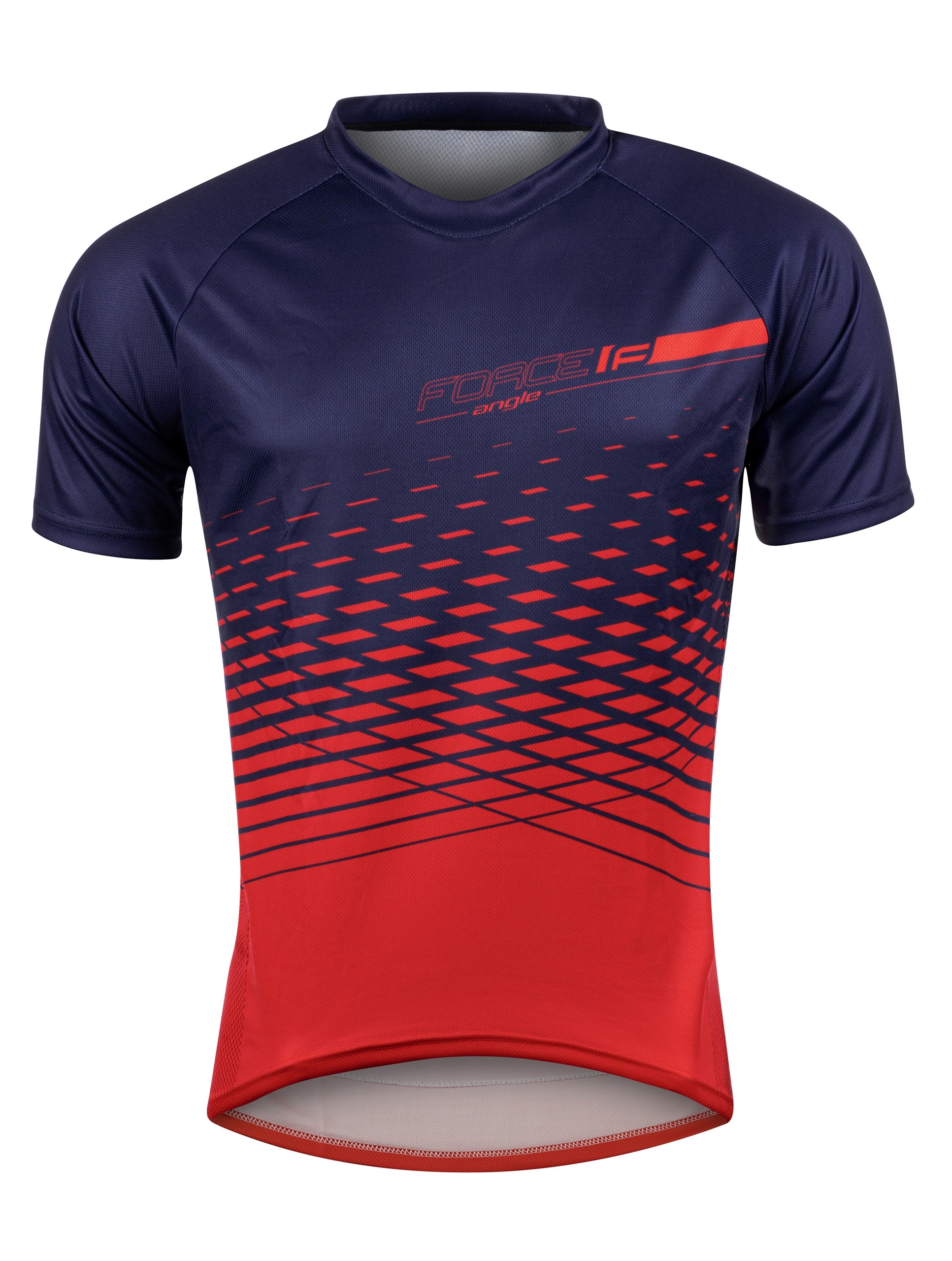 Pánský cyklistický dres Force MTB Angle - modro-červený - vel. XL