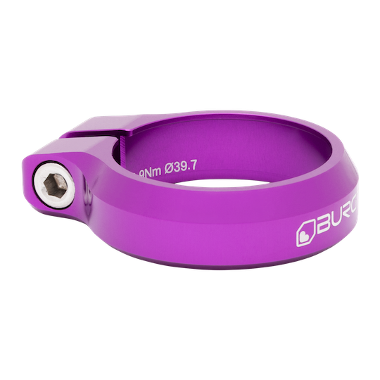 Sedlová objímka Burgtec Barva: Purple Rain, Průměr sedlovky: 39.7mm