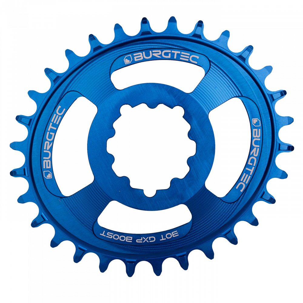 Převodník Burgtec Oval Sram Boost 3mm Offset Thick Thin Barva: Deep Blue, Velikost převodníku: 32T