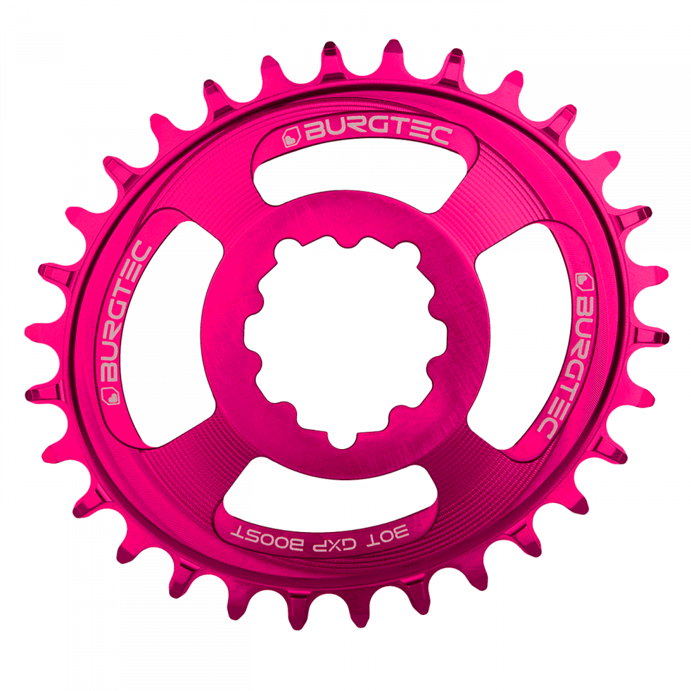 Převodník Burgtec Oval Sram Boost 3mm Offset Thick Thin Barva: Toxic Barbie, Velikost převodníku: 32T