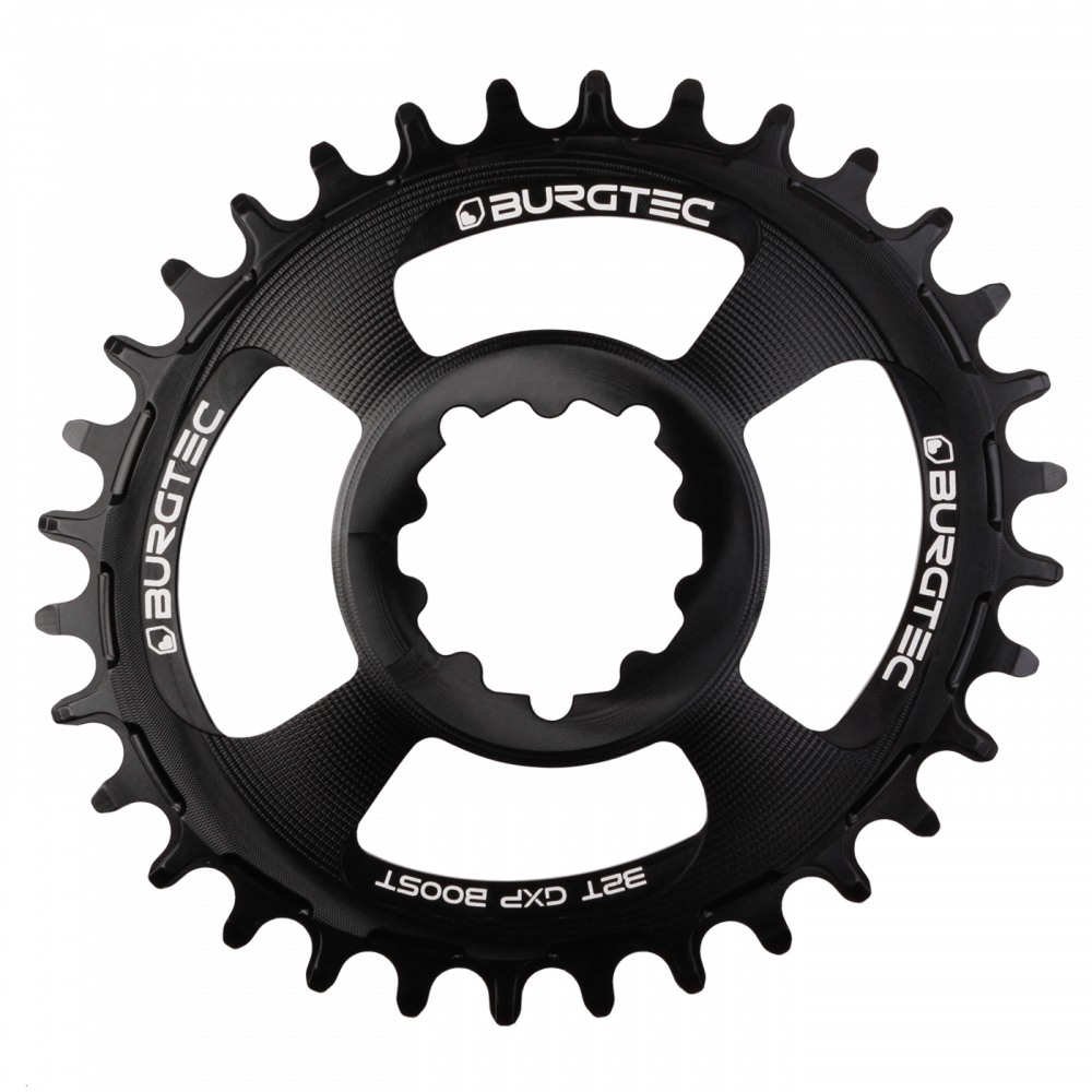 Převodník Burgtec Oval Sram Boost 3mm Offset Thick Thin Barva: Burgtec Black, Velikost převodníku: 32T