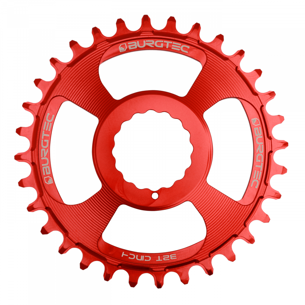 Převodník Burgtec Cinch Thick Thin Barva: Race Red, Velikost převodníku: 34T