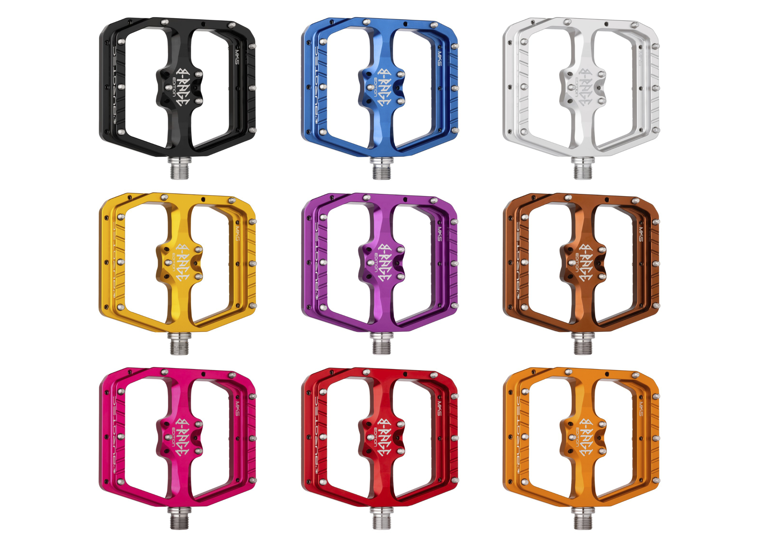 Pedály Burgtec Penthouse Flat MK5 B-Rage edition Barva: Burgtec Bullion Gold