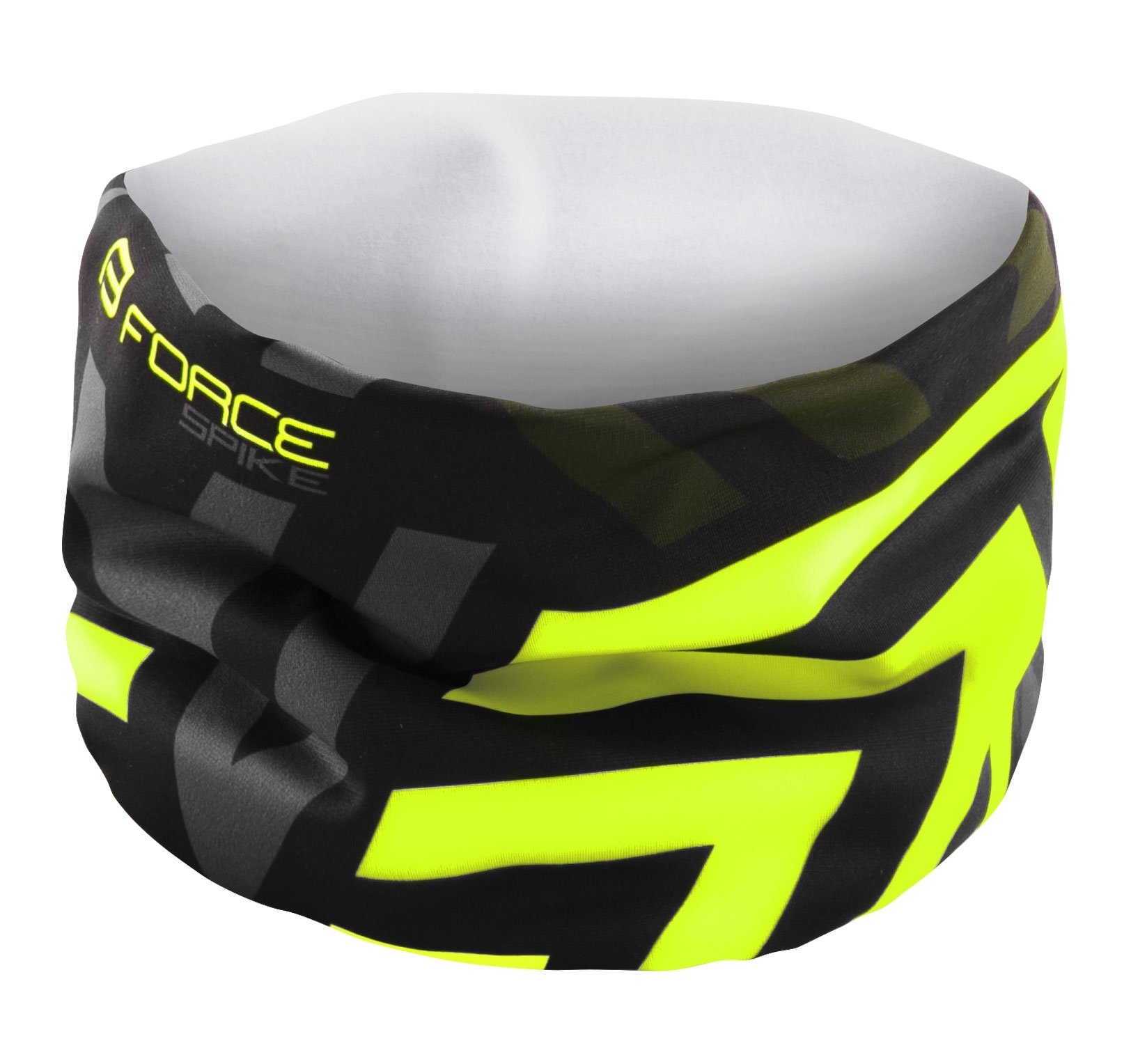 Šátek FORCE SPIKE jaro/podzim, černo-fluo UNI