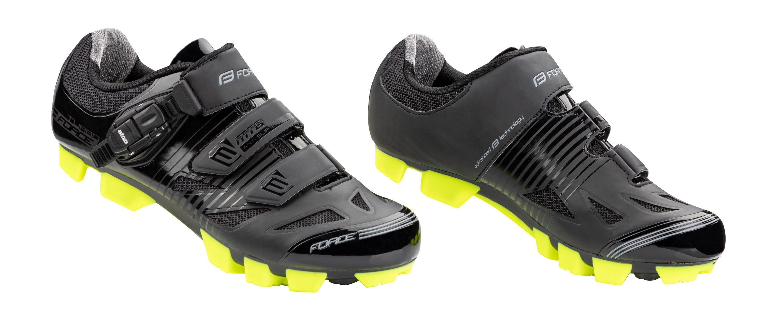 Tretry FORCE MTB TURBO - černé-fluo Velikost: vel. 35