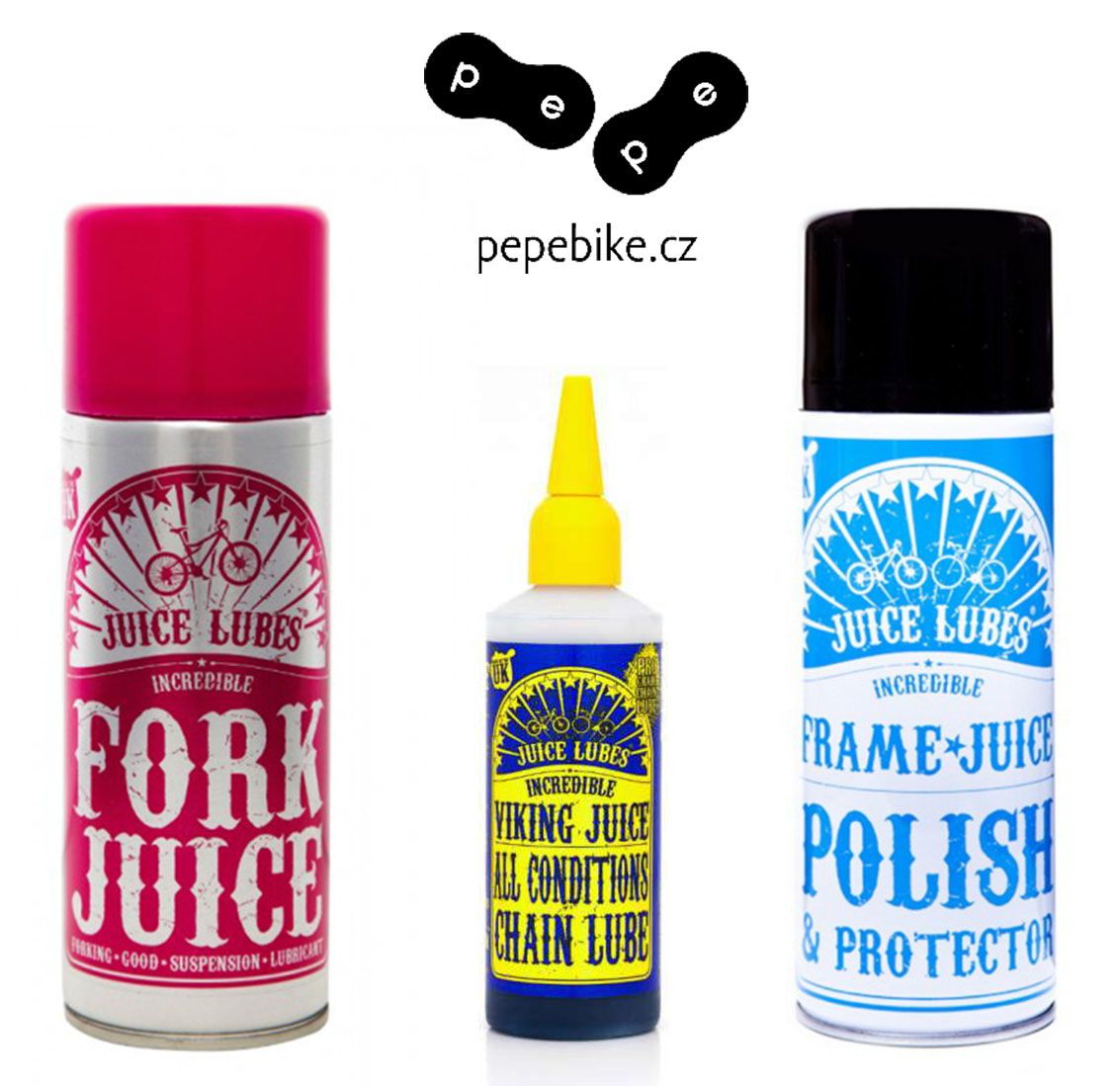 Sada Juice Lubes Fork + Viking + Polish - pro všechny typy počasí