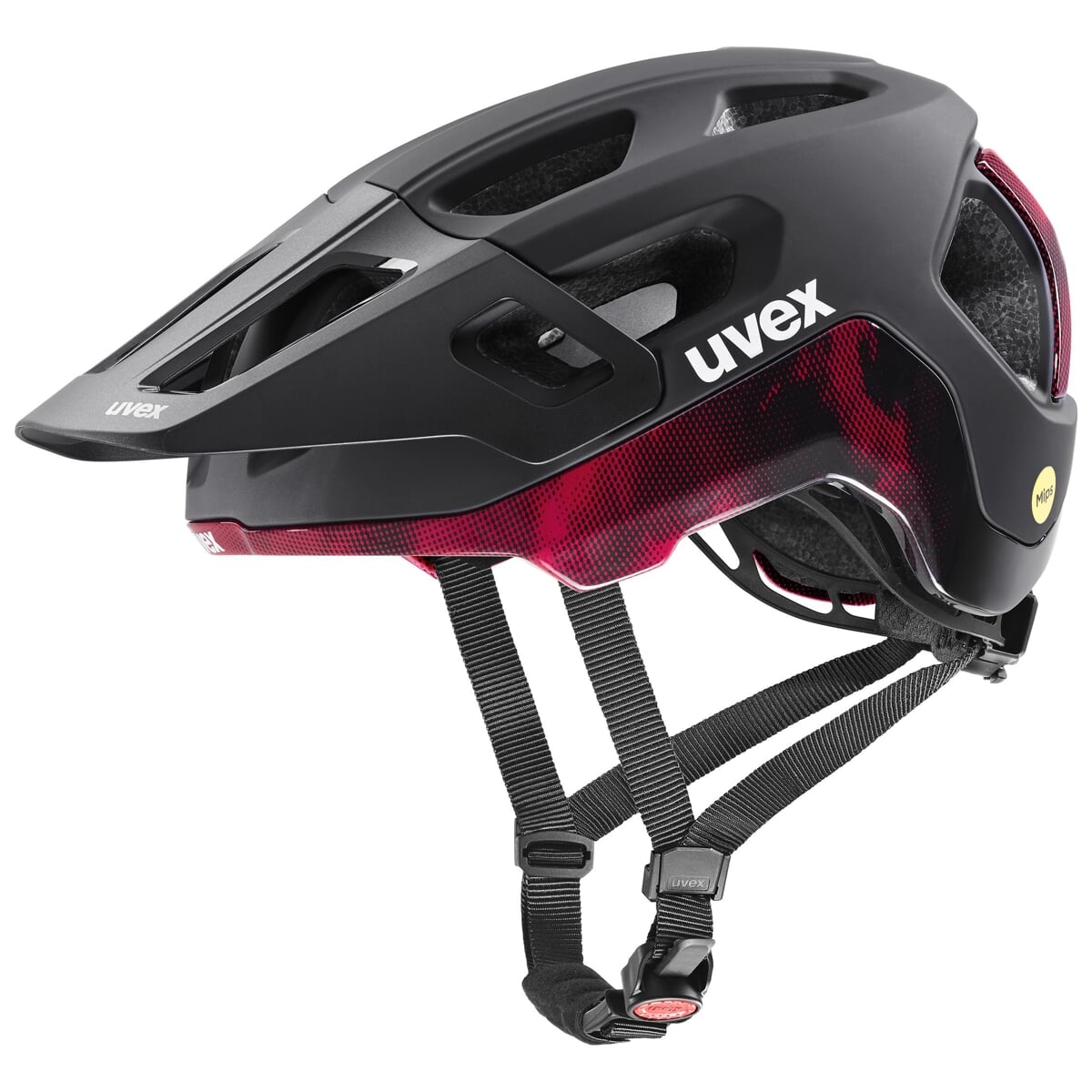 Uvex REACT MIPS black-RUBY red matt 2024 Velikost: 52-56