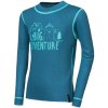 Dětský funkční set Sensor Double Face Set Adventure triko dů.rukáv + podvlékací kalhoty - Safír